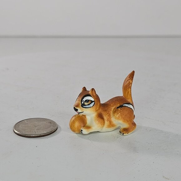 Vintage Bone China Japan Chipmunk Miniature Figurine Woodland Critter - Picture 6 of 8